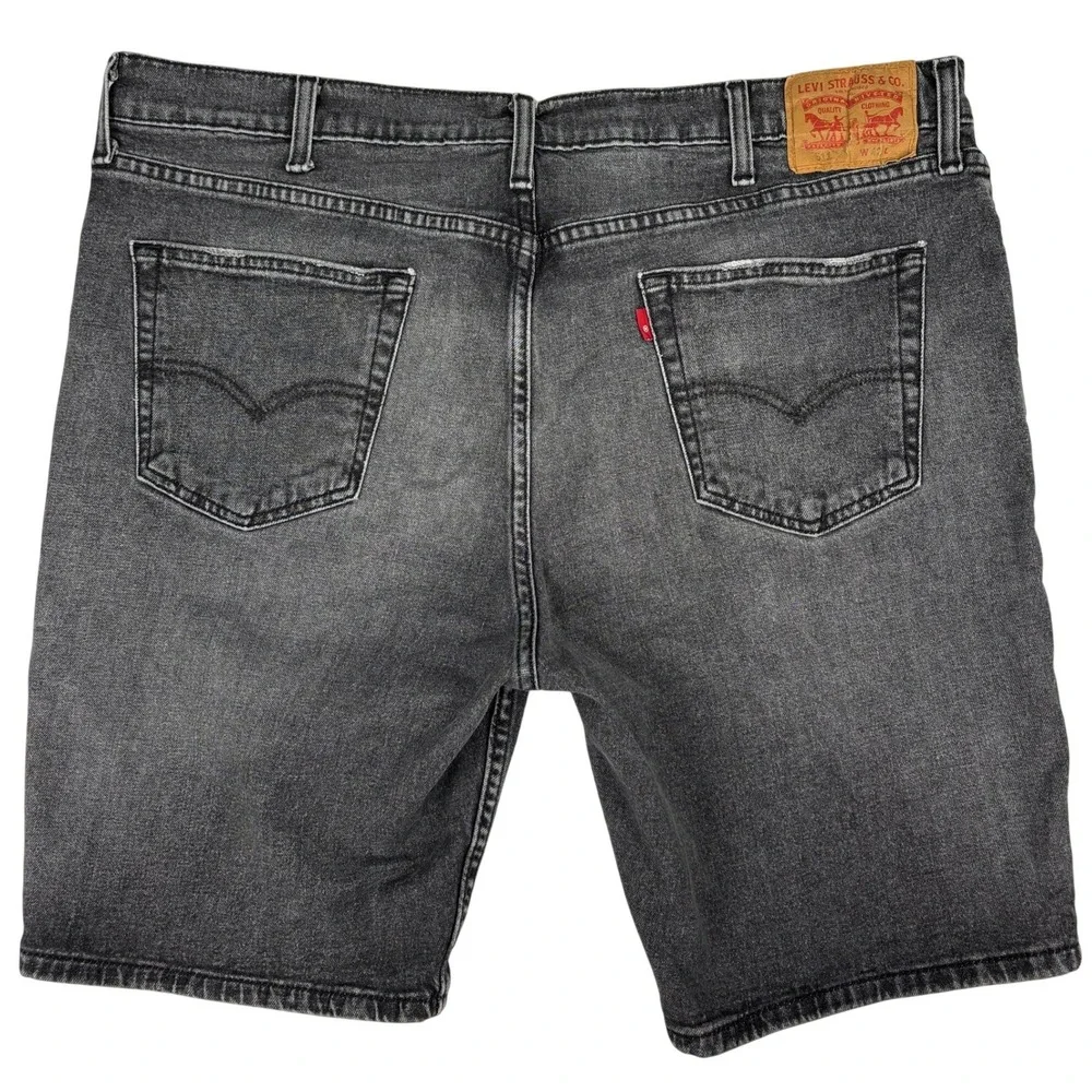 Levis 511 Slim Fit Denim Shorts Mens 42 Washed Black‎ Gray Stretch Jean Shorts